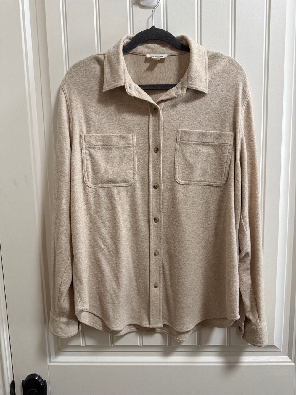 beachlunchlounge Neutral Beige Button-Front Pocket Shirt